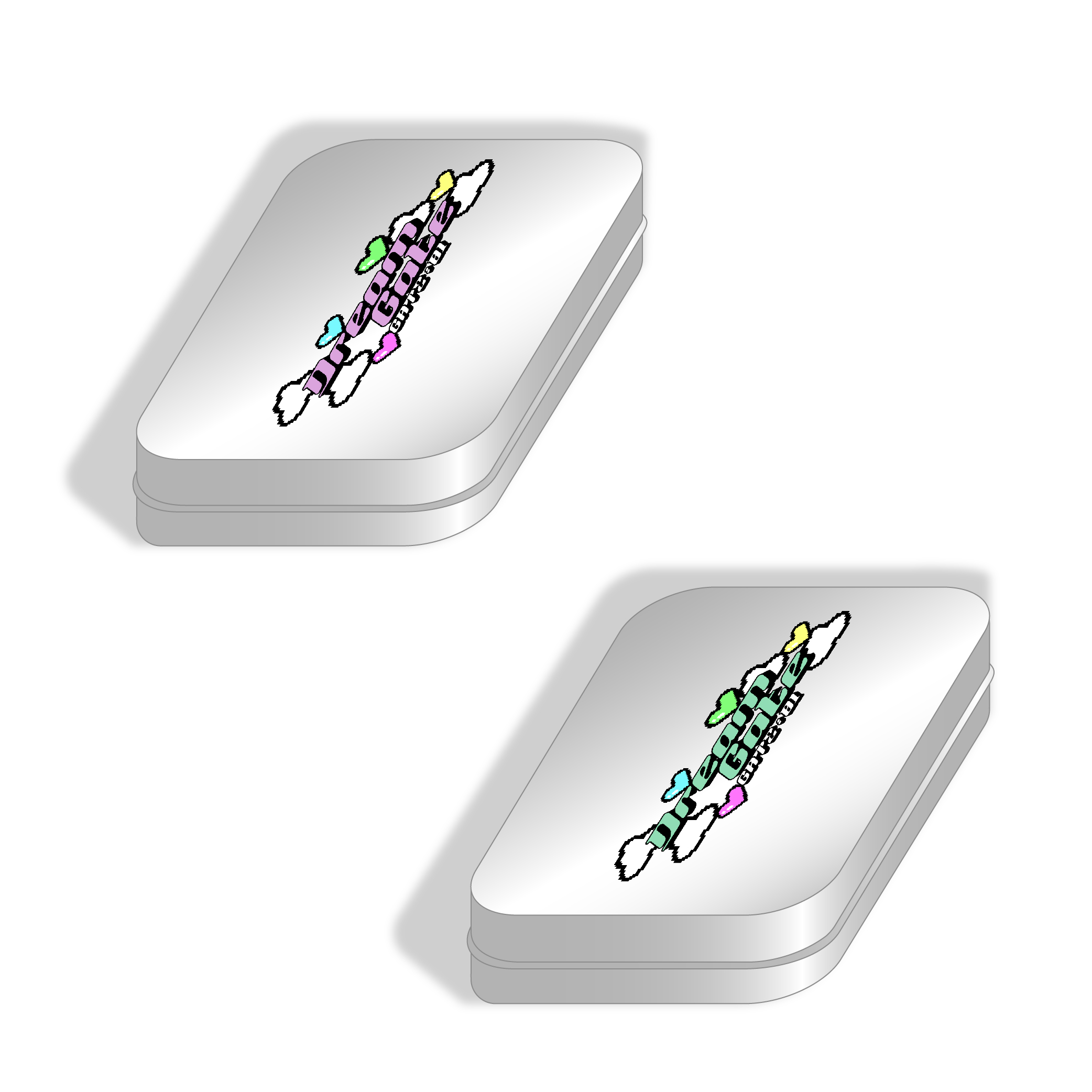 Trading card can case（ pink / green）